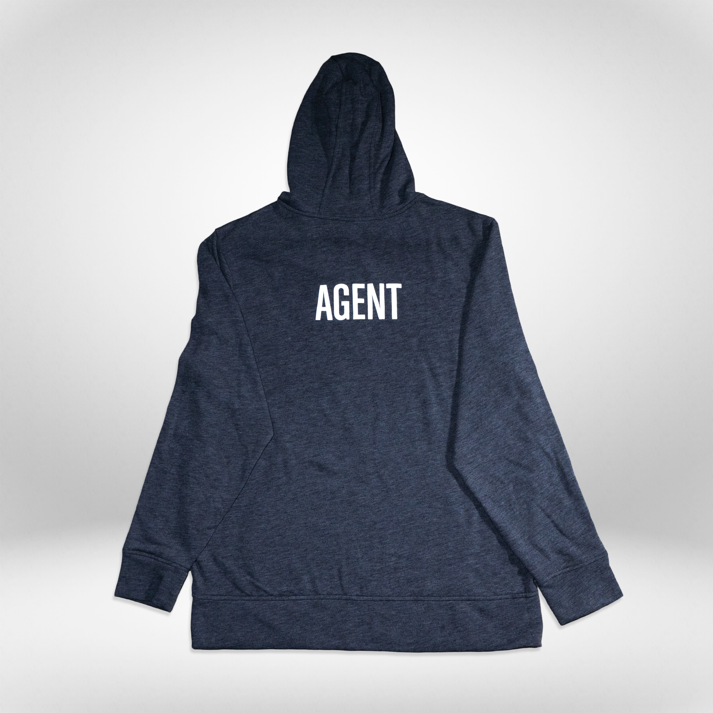 Grey Tri-Blend Zip Up Hoodie Embroidered